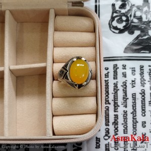 انگشتر نقره روس نگیندار