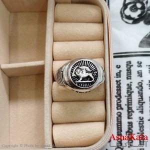 انگشتر نقره روس مردانه شیر و خورشید