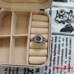 انگشتر نقره روس مردانه نگیندار کد ANG191127W