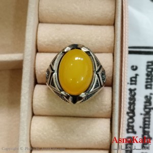 انگشتر نقره روس مردانه نگیندار کد ANG191132W