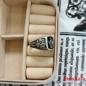انگشتر نقره روس مردانه نگیندار
