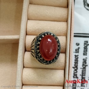 انگشتر نقره روس مردانه نگیندار کد ANG191134W
