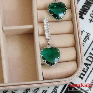 گوشواره قلب جواهری