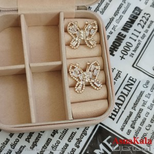 گوشواره پروانه جواهری آویز