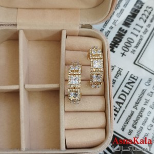 گوشواره جواهری طلایی