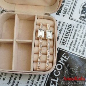 گوشواره جواهری مدل آویز نگیندار