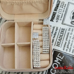 گوشواره جواهری مدل آویز نگیندار