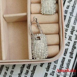 گوشواره جواهری مدل آویز نگیندار