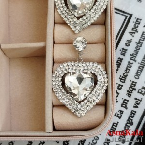 گوشواره جواهری مدل آویز نگیندار