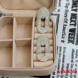 گوشواره جواهری آویز نگیندار