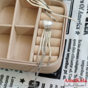 گوشواره قلب هرینگبون رنگ نقره ای کد GSH152113W