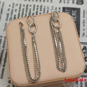 گوشواره جواهری مدل آویز نگیندار