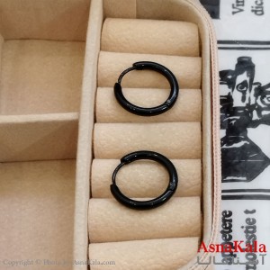 گوشواره حلقه ای کوچک مشکی  کد GSH152155W