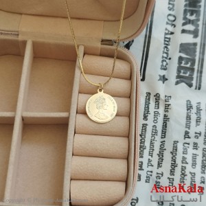 گردنبند الیزابت طلایی دخترانه استیل کد GNB162172W