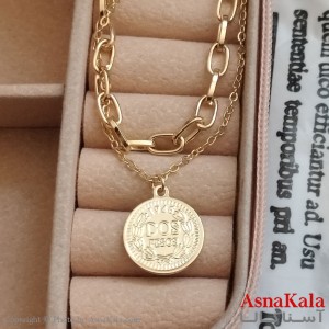 گردنبند دولاین الیزابت طلایی