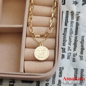 گردنبند دولاین الیزابت طلایی دخترانه