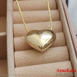 گردنبند قلب طلایی دخترانه استیل کد GNB162176W