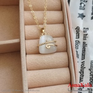 گردنبند نگیندار طلایی دخترانه