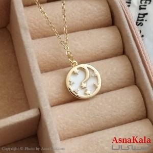 گردنبند دو رو طلایی دخترانه استیل کد GNB162189W