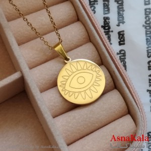 آویز چشم طلایی دخترانه استیل کد GNB162205W