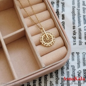 آویز چرخ طلایی دخترانه استیل کد GNB162206W