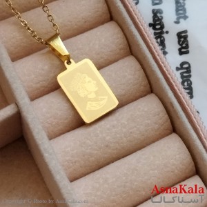 آویز چرخ طلایی دخترانه استیل کد GNB162207W