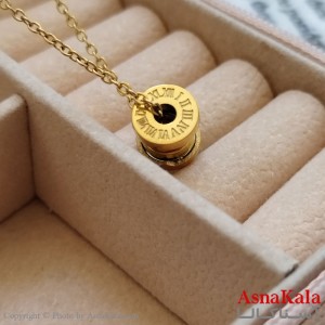 آویز بولگاری طلایی دخترانه استیل کد GNB162208W