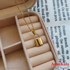 آویز قفل طلایی دخترانه