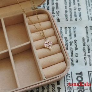 آویز نگیندار طلایی دخترانه استیل کد GNB162227W