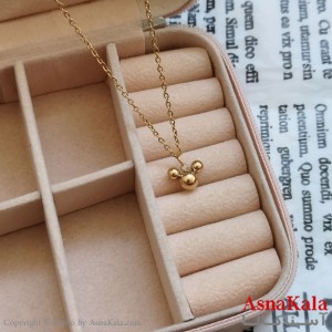 آویز موش طلایی دخترانه استیل کد GNB162228W
