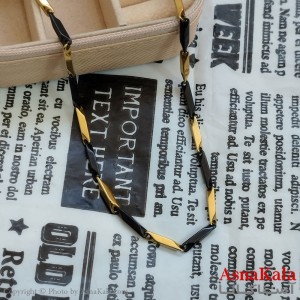 زنجیر کبریتی طلایی مشکی