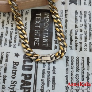 زنجیر کارتیر طلایی نقره ای