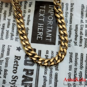 زنجیر کارتیر طلایی استیل 60 سانتی متر 10میل