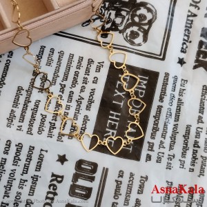 گردنبند قلب طلایی دخترانه استیل