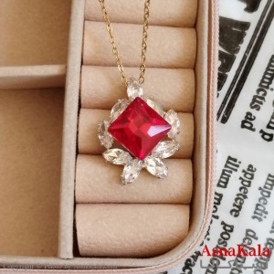 گردنبند نگیندار طلایی دخترانه