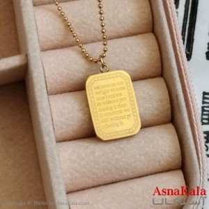گردنبند طلایی دخترانه استیل کد GNB162257W
