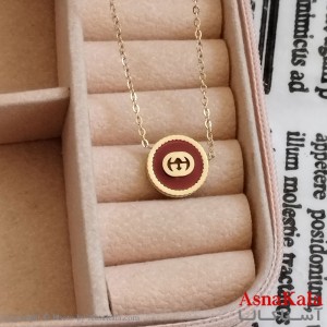 گردنبند گوچی طلایی دخترانه استیل کد GNB162262W