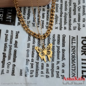 گردنبند پروانه دولاین