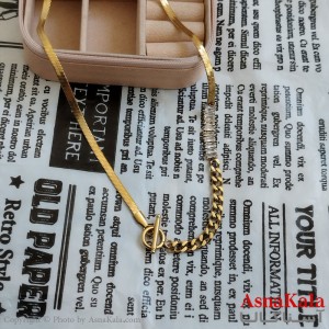 گردنبند نگیندار قفل تی