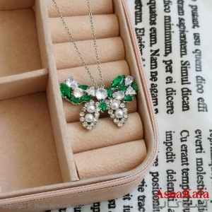 گردنبند پروانه نقره ای دخترانه 45 سانتی متر استیل کد GNB162274W