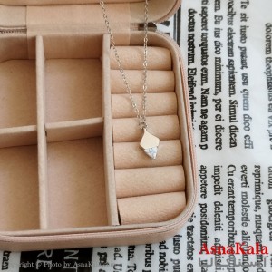 گردنبند نقره ای دخترانه 45 سانتی متر استیل کد GNB162276W