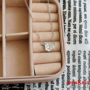 گردنبند نقره ای دخترانه 45 سانتی متر استیل کد GNB162277W