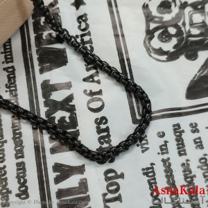 زنجیر مشکی 60 سانتی متر استیل کد GNB162279W