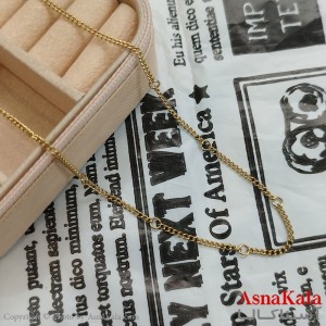 زنجیر طلایی 60 سانتی متر استیل