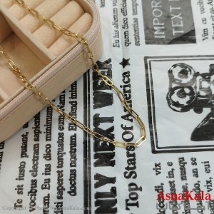 زنجیر طلایی 60 سانتی متر استیل