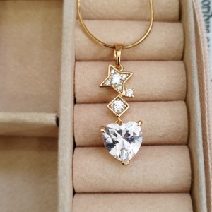 آویز ژوپینگ دخترانه رنگ طلایی کد GNB162296W