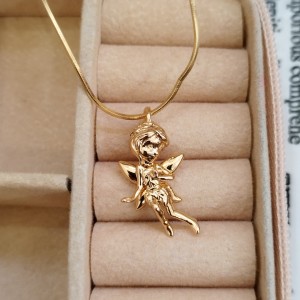 آویز ژوپینگ دخترانه رنگ طلایی کد GNB162300W