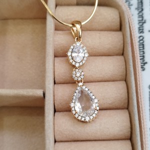 آویز ژوپینگ دخترانه رنگ طلایی کد GNB162302W