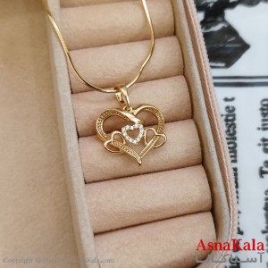 آویز ژوپینگ دخترانه رنگ طلایی کد GNB162316W