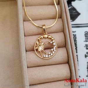 آویز ژوپینگ دخترانه رنگ طلایی کد GNB162323W